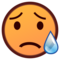 Disappointed but Relieved Face emoji on Emojidex